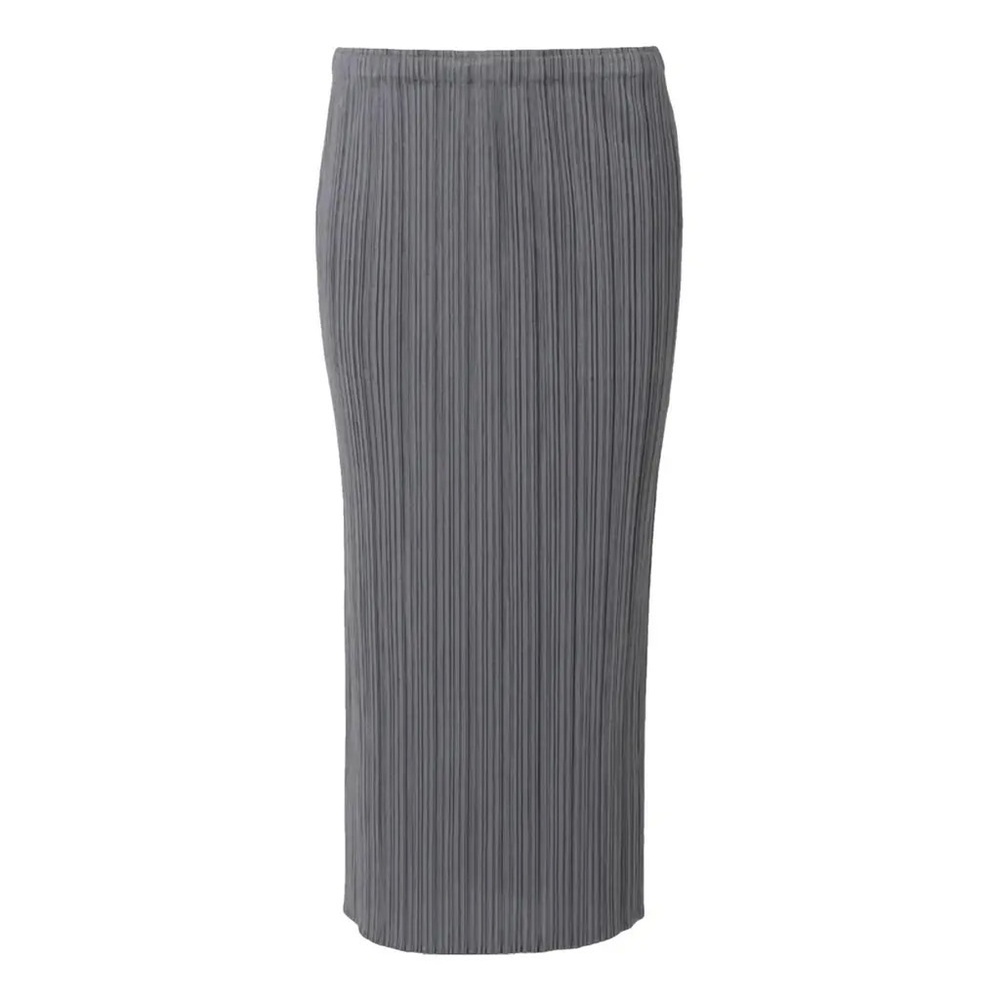 Pleats Please Issey Miyake Midi Skirt Grey Size 5
